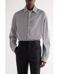 Givenchy - Twisted Sleeve Stripe Cotton Overshirt - Lyst