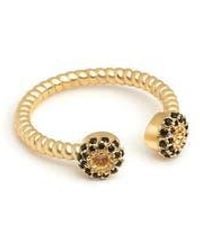 ZARUX - Twist Onyx Ring - Lyst