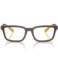 Emporio Armani - 56Mm Rectangle Optical Glasses - Lyst