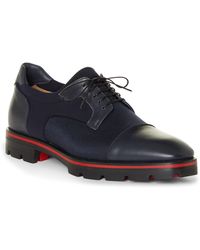 Christian Louboutin Neoprene Navy Mika Sky Flat Derbys in Blue for Men - Lyst