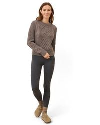 Pact - Organic Cotton Cable Knit Crew Sweater - Lyst