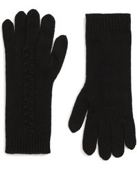 Max Mara Alan Cable Cashmere Gloves - Black