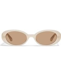 Quay - Felt Cute 52Mm Gradient Small Oval Sunglasses - Lyst