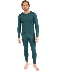 Leveret - Two-Piece Thermal Long Sleeve Solid Pajamas - Lyst