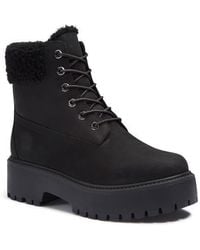 Timberland - Stone Street Waterproof Faux Fur Lined Platform Boot - Lyst