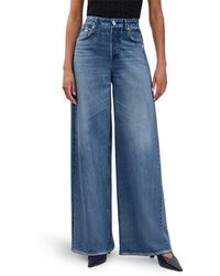 Rag & Bone - Rb Miramar Sofie High Waist Ankle Wide Leg Terry Sweatpant Jeans - Lyst