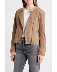 Frye - Classic Biker Suede Jacket - Lyst