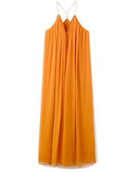 Mango - Flowy Chiffon Maxi Dress - Lyst