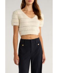 FRAME - The Cloud Crop Sweater - Lyst