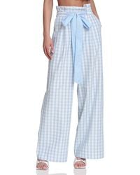 Avec Les Filles - Tie Waist Wide Leg Pants - Lyst