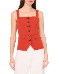 Halogen® - Sleeveless Button-Up Bustier Top - Lyst