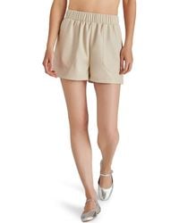 Steve Madden - Faux The Record Faux Leather Shorts - Lyst