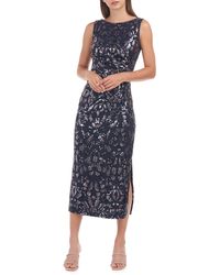 JS Collections - Annie Sequin Midi Dress - Lyst