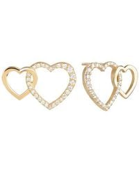 Lana Jewelry - 14K Interlocking Diamond Heart Stud Earrings - Lyst