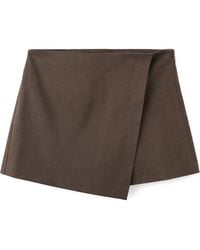 Mango - Wrap Linen & Cotton Miniskirt - Lyst