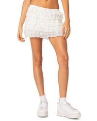 Edikted - Adeena Tiered Ruffle Miniskirt - Lyst