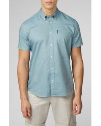 Ben Sherman - Signature Short Sleeve Organic Cotton Button-down Oxford Shirt - Lyst