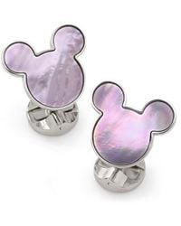 Cufflinks Inc. - Mickey Mouse Silhouette Mother Of Pearl Cuff Links - Lyst