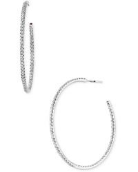 Roberto Coin - Extra Large Diamond Hoop Earrings - Lyst