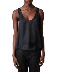 Zadig & Voltaire - Carys Satin Tank Top - Lyst