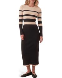 Marine Layer - Lexi Stripe Long Sleeve Rib Sweater Dress - Lyst