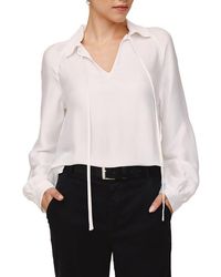 Bella Dahl - Tie Neck Raglan Top - Lyst