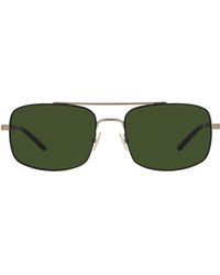 Brooks Brothers 58mm Mirrored Pilot Sunglasses in Gray for Men | Lyst
