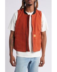 One Of These Days - Zip-up Cotton Canvas Work Vest - Lyst
