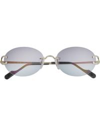 Cartier - 55Mm Gradient Rimless Oval Sunglasses - Lyst