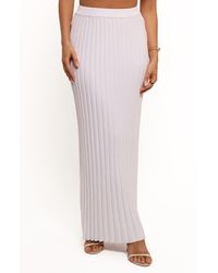 Petal & Pup - Kya Rib Knit Cotton Maxi Skirt - Lyst