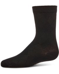 Memoi - All Over Argyle Crew Socks - Lyst