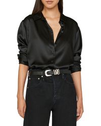 FRAME - The Standard Stretch Silk Button-up Shirt - Lyst