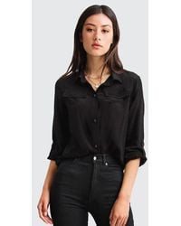 Belle & Bloom - Eclipse Rolled Sleeve Blouse - Lyst