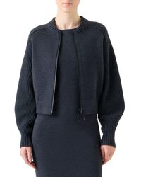 Akris Punto - Stretch Virgin Wool Bomber Jacket - Lyst