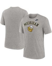 Nike - Michigan Wolverines Legacy Arch Tri-Blend T-Shirt - Lyst