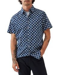 Rodd & Gunn - Eglinton Valley Sport Fit Batik Short Sleeve Cotton Button-up Shirt - Lyst