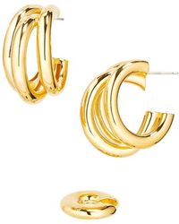 Rabanne - Triple Loop Hoop Earrings & Ear Cuff Set - Lyst