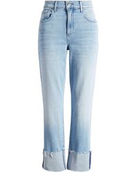 Le Jean - Easy Slim Raw Edge Straight Leg Jeans - Lyst