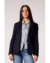 Blue Revival - Helen Fringe Blazer With Removable Denim Insert - Lyst