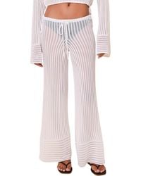 Solid & Striped - The Athena Sheer Stripe Wide Leg Cover-Up Pants - Lyst