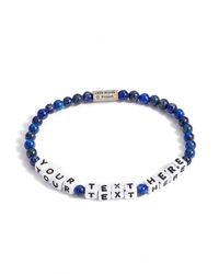 Little Words Project Custom Beaded Stretch Bracelet - Blue