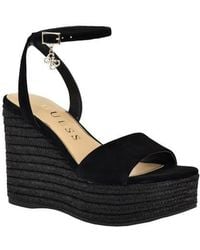 Guess - Everly Platform Wedge Sandal - Lyst