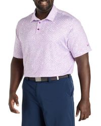 Reebok - Big & Tall Performance Diamond Print Polo Shirt - Lyst