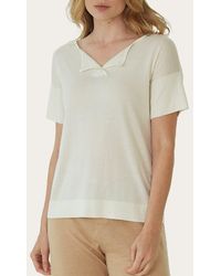 Oyun - Split Neck Tee - Lyst
