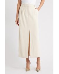 French Connection - Harry Suiting Slit Maxi Skirt - Lyst