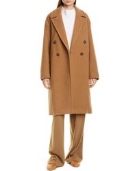 Vince Double Breasted Wool Blend Coat - Multicolour