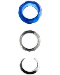 Mango - Set Of 3 Mixed Texture Bangle Bracelets - Lyst