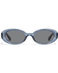 Quay - Felt Cute 52Mm Gradient Small Oval Sunglasses - Lyst
