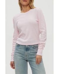 Michael Stars - Palmer Cropped Long Sleeve Thermal T-Shirt - Lyst