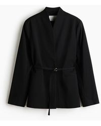 H&M - Belted Blazer - Lyst